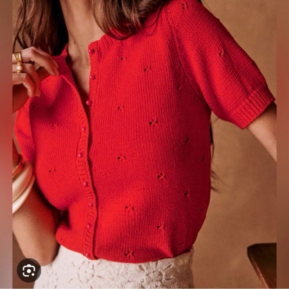 Sezane Sweaters - Sezane Kyle Cardigan XS Red